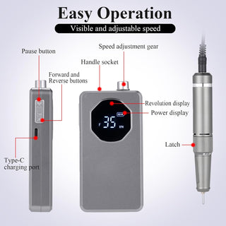 NAIL DRILL SENZA FILI 40.000 RPM