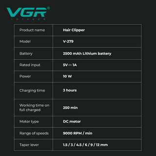 Rasoio Clipper VGR V-279